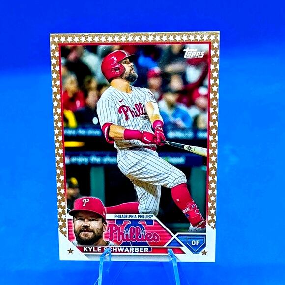 2023 Topps Complete Set - Kyle Schwarber #466 Gold Star - Picture 1 of 4